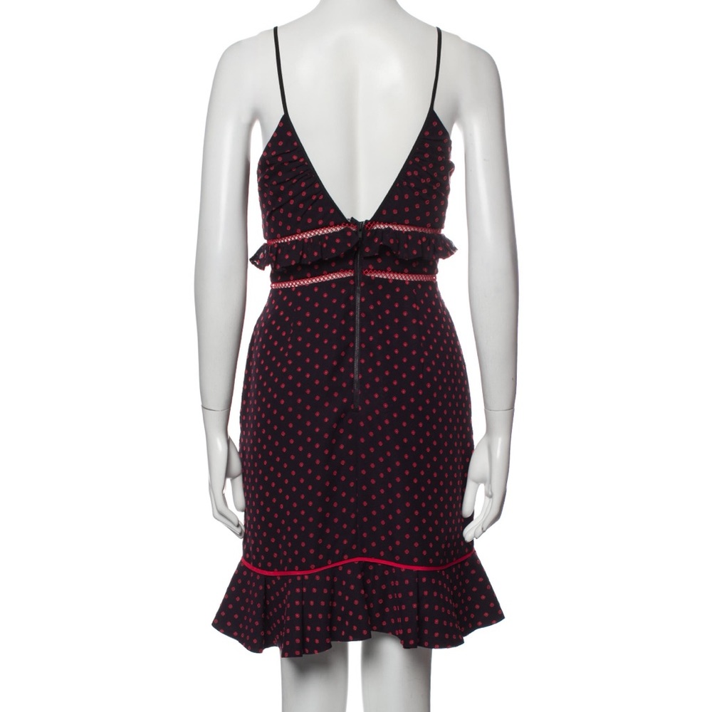 Self portrait polka dot cut out mini dress pockets  medium - Picture 8 of 17